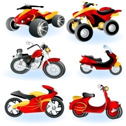 Motorcycle electric car design vector