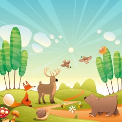Natural landscape background Vector | Free Download
