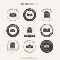 Photographer logos pack Vector | Premium Download
