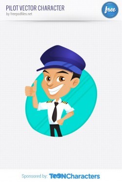 Pilot Vector Character – Vector Characters