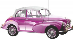 Pink car vector