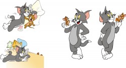 Playing with cat and mouse vector
