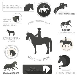 Riding technique training vector logo