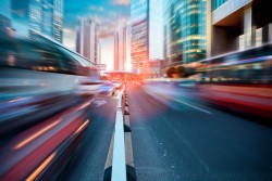 Sense of speed urban highway picture material