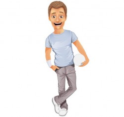 Sportive Boy Vector Character – Vector Characters