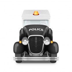 Stock Vector Retro police car