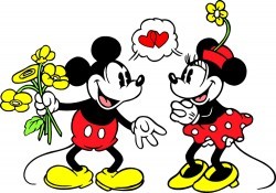 Take flowers courtship Minnie vector