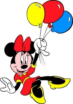 Take Minnie balloons vector
