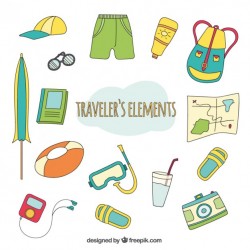 Traveler elements collection Vector | Premium Download