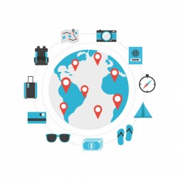 Travelling icons collection Vector | Free Download