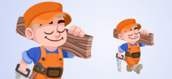 Vector Carpenter Boy