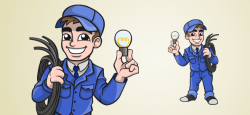 Vector Electrician Man