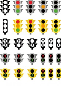 Vector traffic light icon