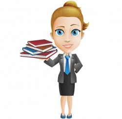Vector Woman Character Holding Books – Vector Characters