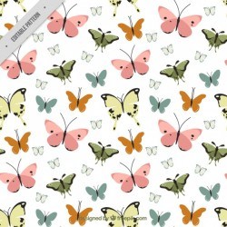 Vintage decorative pattern of butterflies Vector | Free Download
