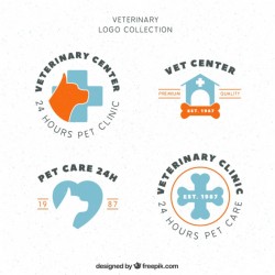 Vintage logos for a veterinary clinic Vector | Free Download