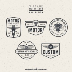 Vintage motor logos Vector | Free Download