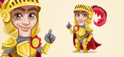 Young Knight Vector – Vector Characters