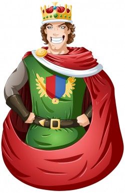 A man wearing a crown vector