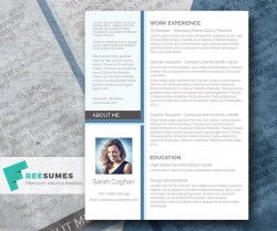 A Splash of Blue – The Free Modern Resume Design
