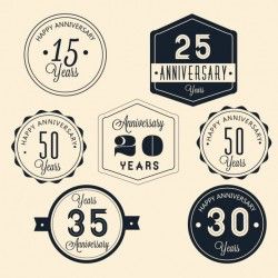 Anniversary badges