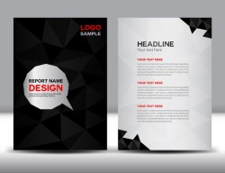 Black cover annual report template
