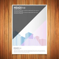 Brochure with soft geometric shapes Vector