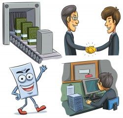 Business men illustration vector