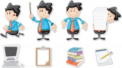 Cartoon business men vector