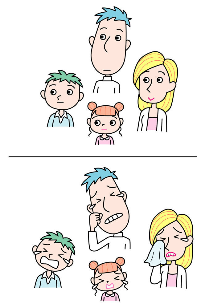 Cartoon characters creative expression vector