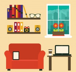 Free Bookself vector