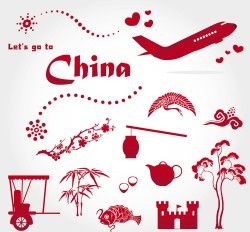 Chinese wind element icon vector