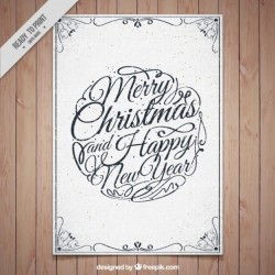 Christmas card in retro style