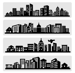City silhouette illustration