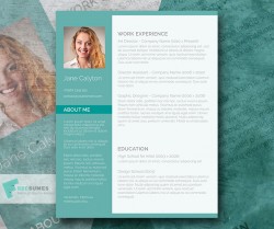 Classy Emerald – A Fancy Word Resume Template Freebie