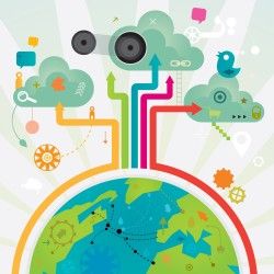 Cloud Computing and Earth vector