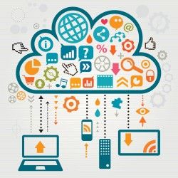 Cloud computing Information icon vector