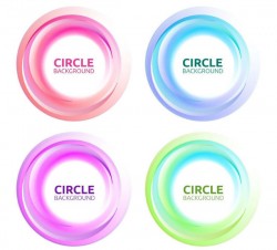 Color circle background vector