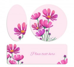 Cosmos decorative card vector pictures