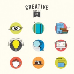 Creative icons set Vector | Free Download