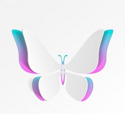 Creative paper butterfly vector art