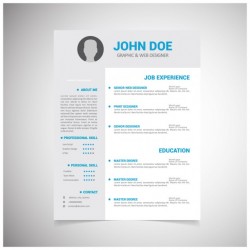 Curriculum vitae template design Vector | Free Download