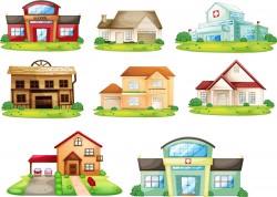 Cute cartoon house vector