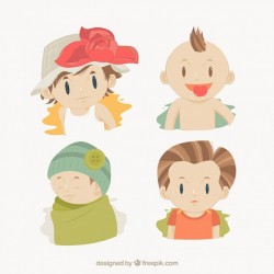 Cute hand drawn children