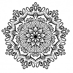 Cute mandala, without color