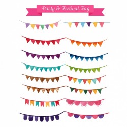 Decorative party garlands collection