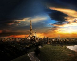 Mosque City Wallpaper