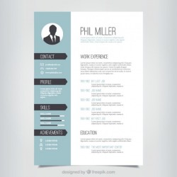 Elegant resume template Vector | Free Download