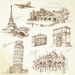 European Travel sketch element