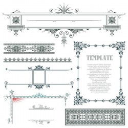 European-style pattern border vector pictures